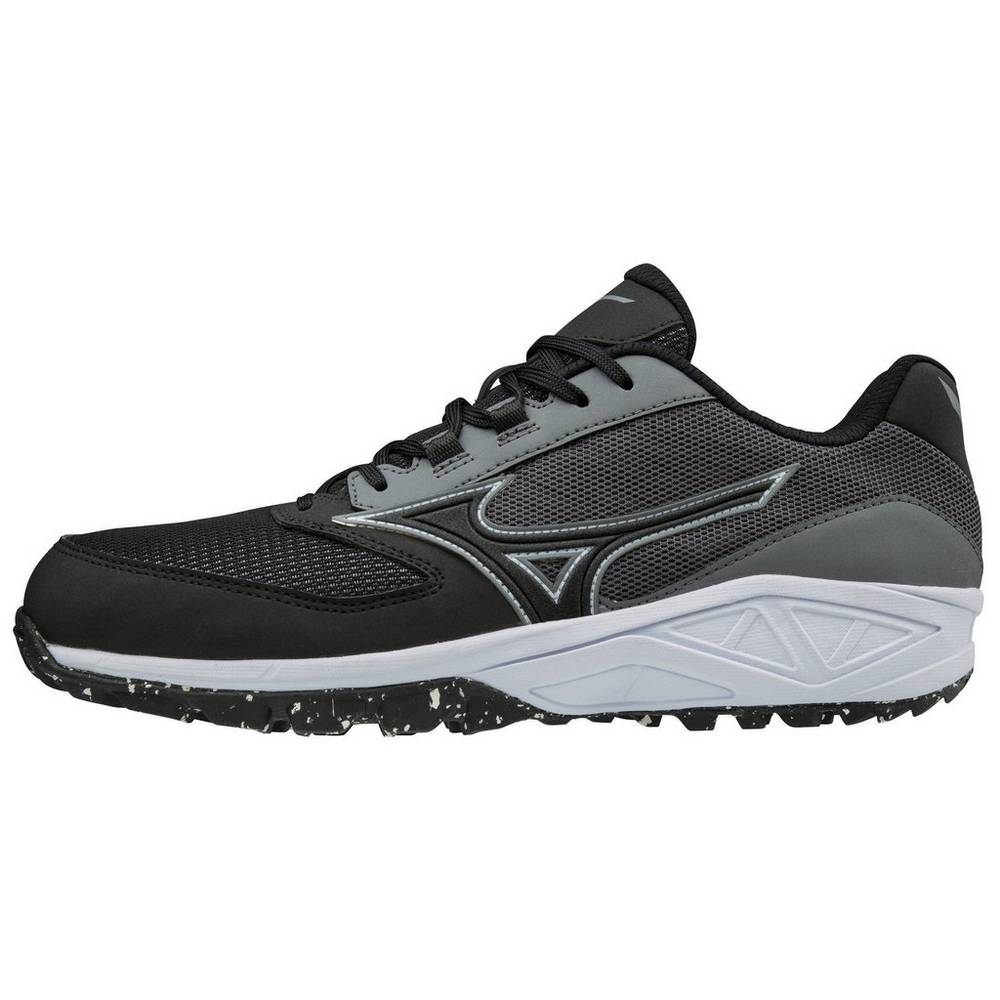 Mizuno Dominant All Surface Kısa Turf - Erkek Beyzbol Ayakkabısı - Gri/Siyah Türkiye (ECTIBA-731)